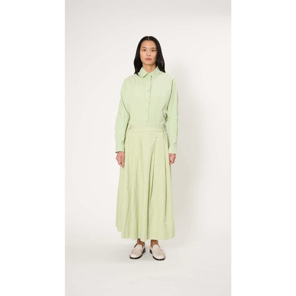 Casey Casey Bowling Skirt Linen Cotton in Jade - S